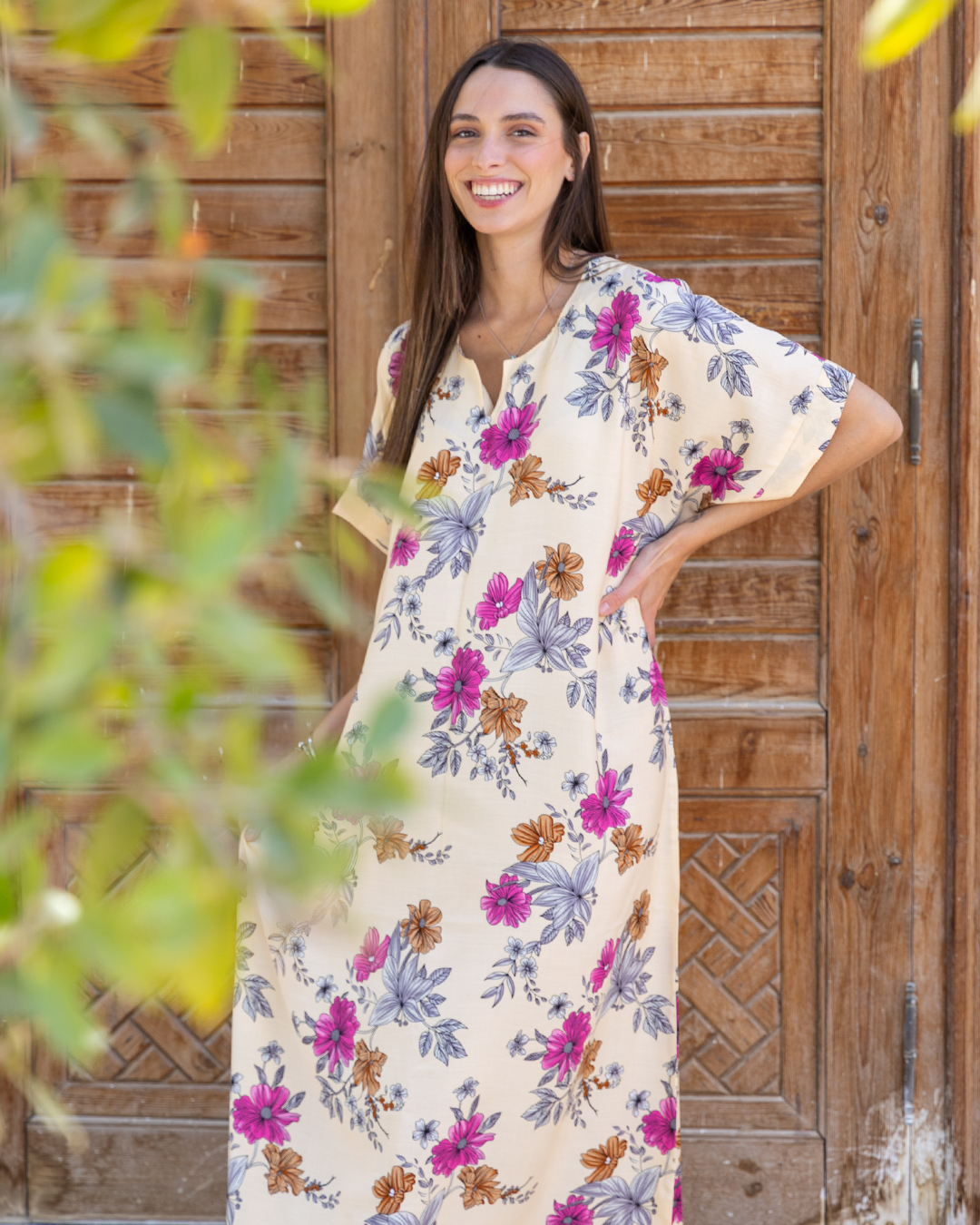 قميص فسكوز نص كم 109