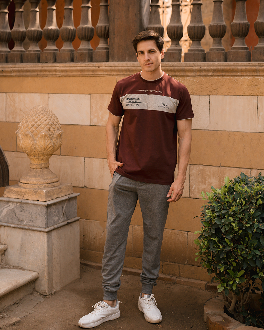 GLV EFM ALTM 234 Men's pajamas with a shirt print on the chest