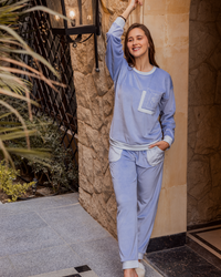 بيجامه حريمي كم طويل بنطلون طويل جيب مطبع