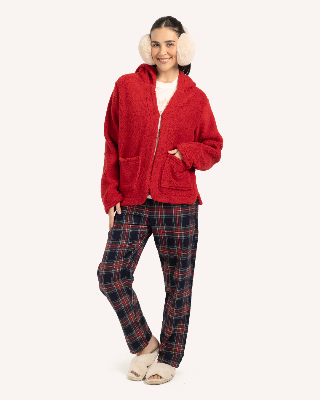 بيجاما 3 قطع أجواء الكريسماس