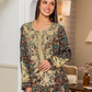 16 viscose shirt with embroidered floral sleeves