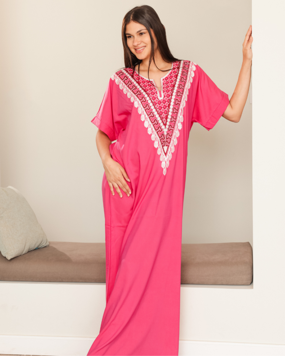 قميص داكرون نص كم مطرز 3