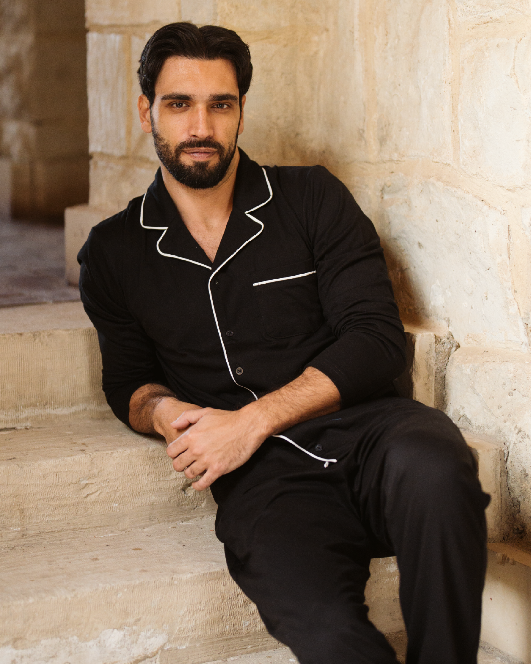 Long Sleeves بيجاما رجالي كم طويل