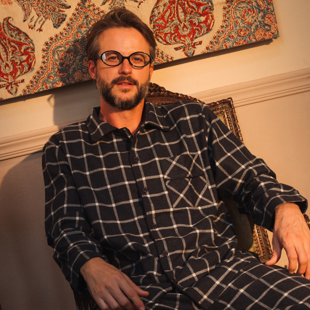 Chic Man in Charcoal Classic Pajama