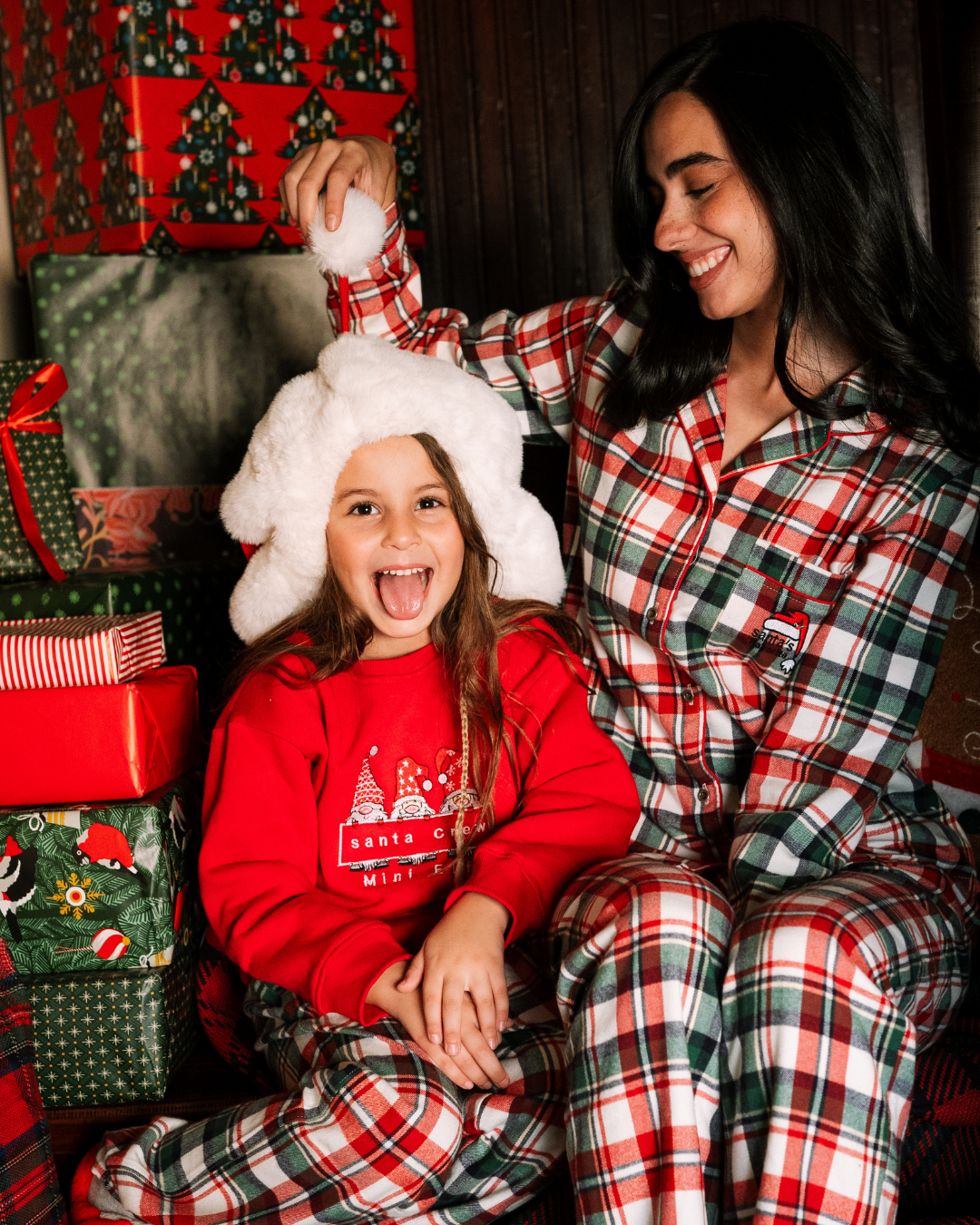 Santa Crew Mini Elf  Pajamas