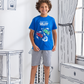 Boys' pajamas with car racing print