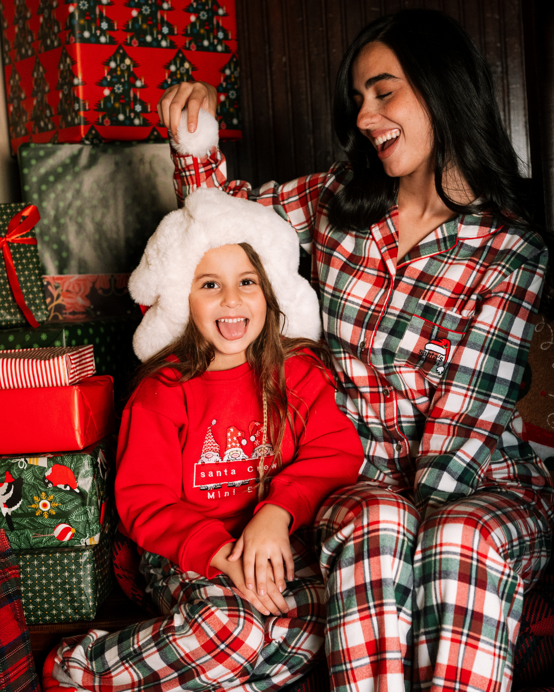 Santa Crew Mini Elf  Pajamas