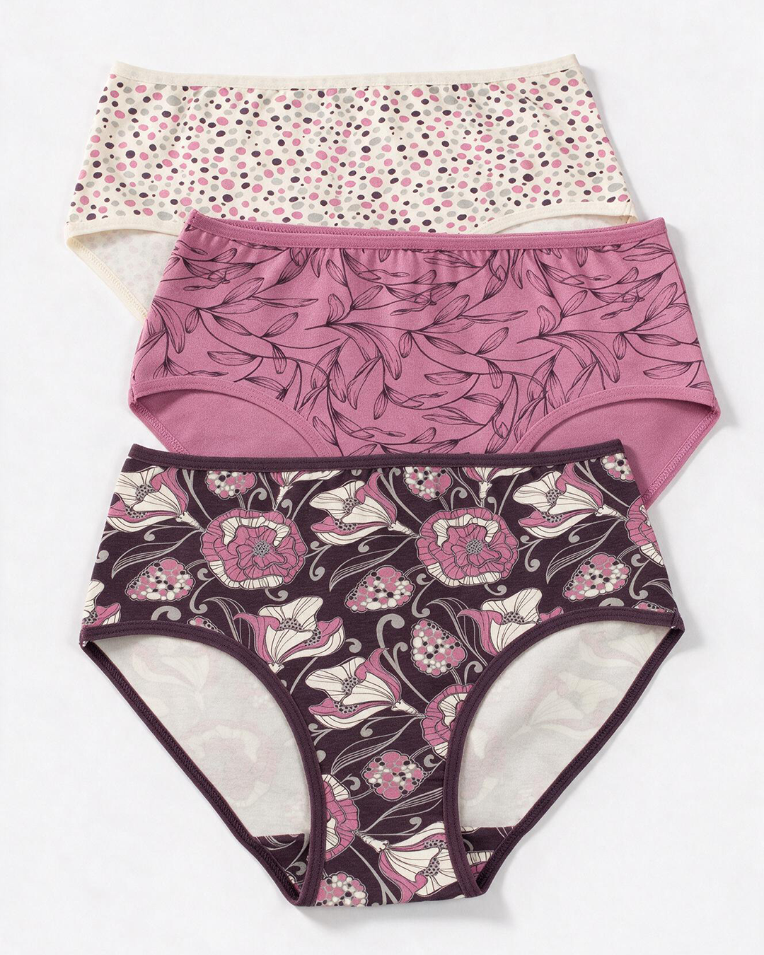 3-Pack High-Wait Printed Briefs