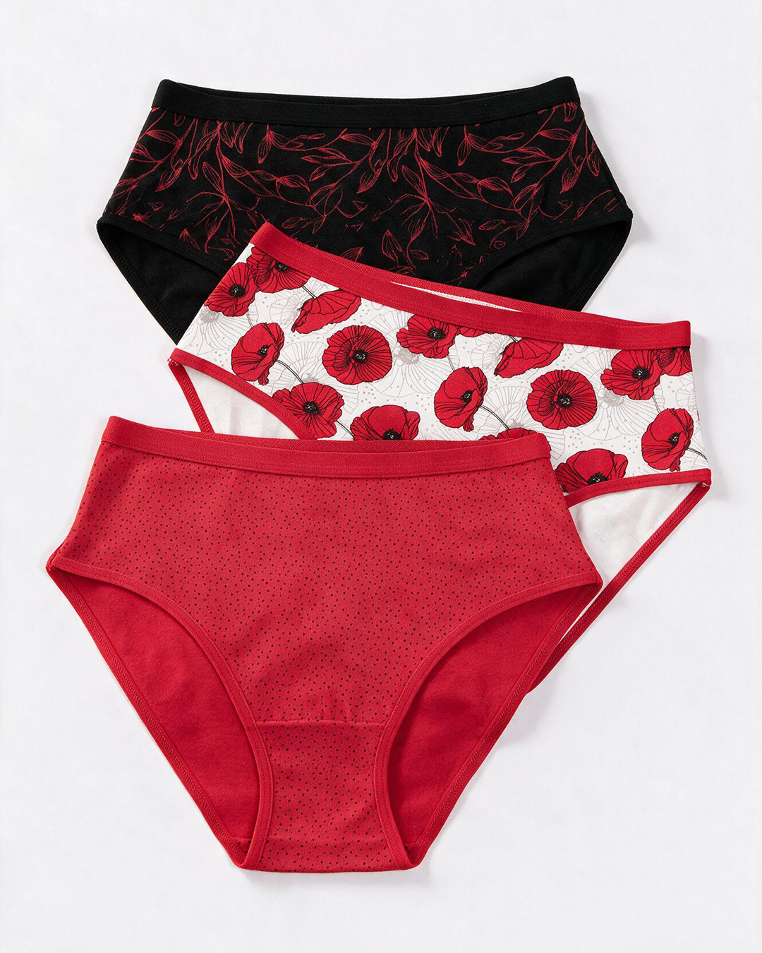 3-Pack High-Wait Printed Briefs