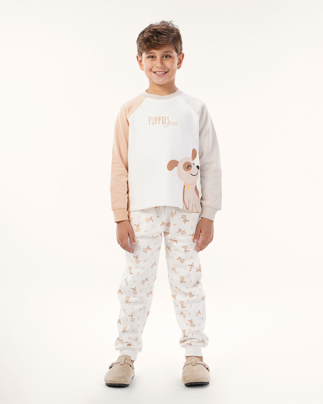 بيجاما كُم رجلان عاشق الجراء