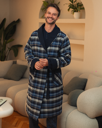 روب رجالي كلاسيك كاروهات كول شال روتارى كستور