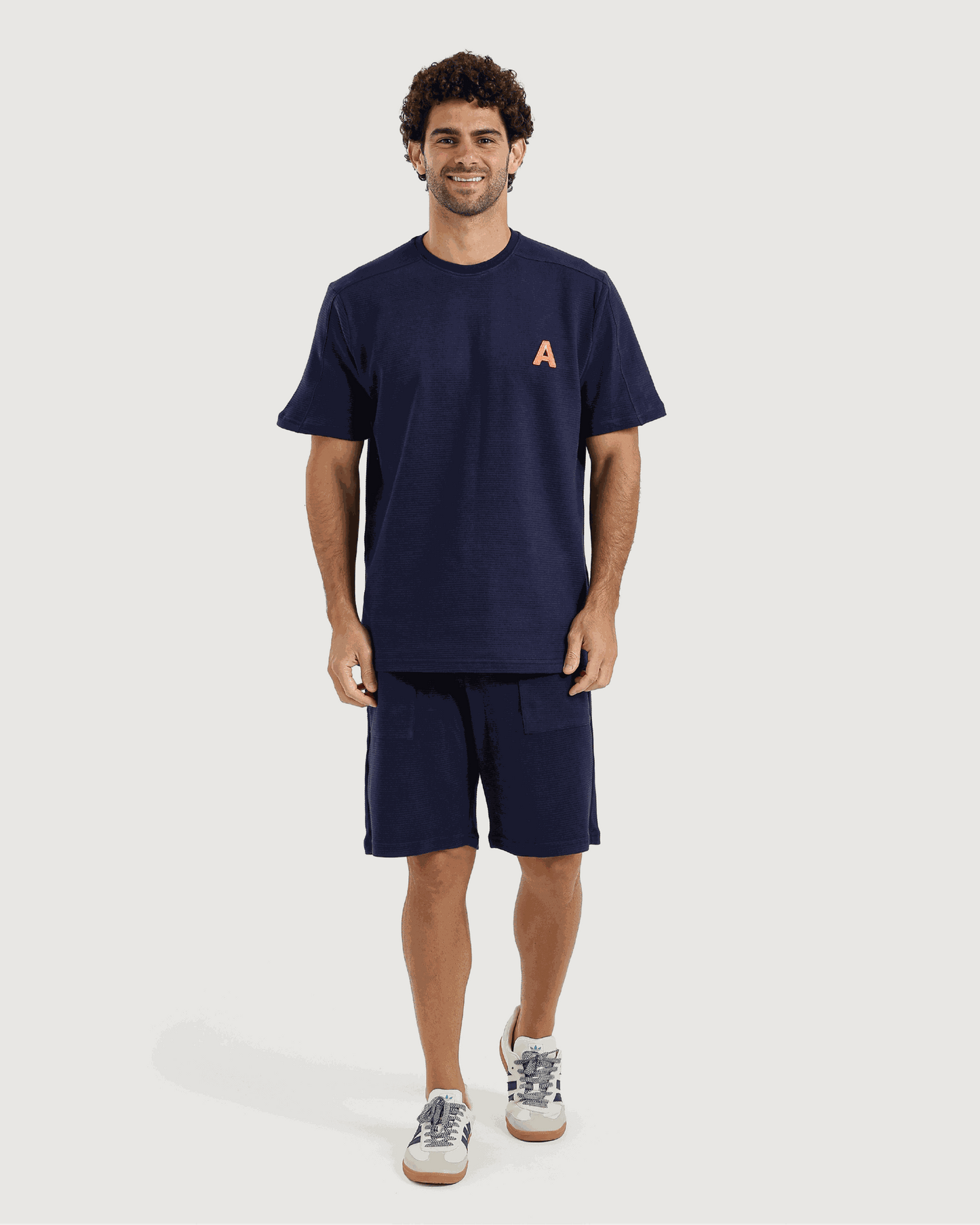 Men's Waffle Pajamas in Dark Colors