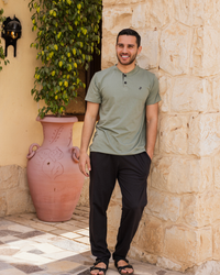 Men's half-sleeve pajamas and polo pants