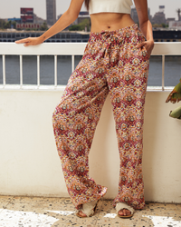 بنطلون فسكوز حريمي الزهور العتيقه