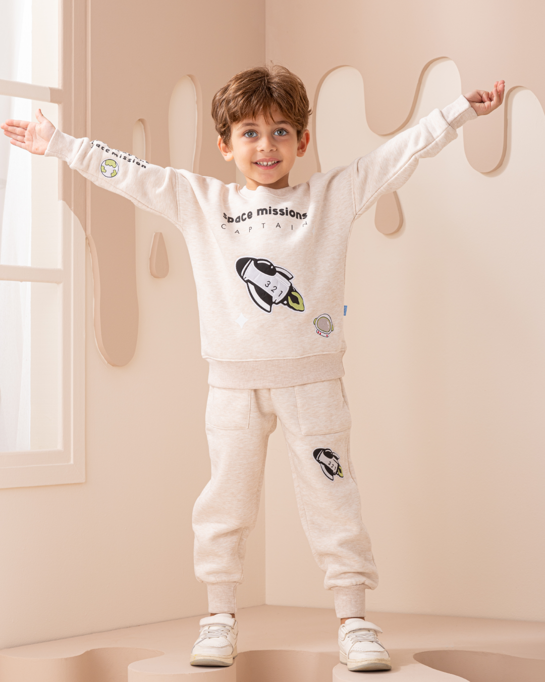 Spaceman بيجاما أولادي كُم طويل