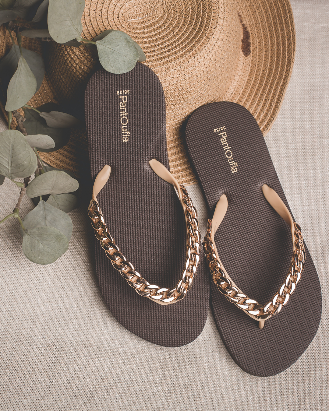 bronze شبشب حريمي صيفي برونز