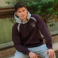 MY VILLAGE Men's hooded pajamas with pockets and chest print