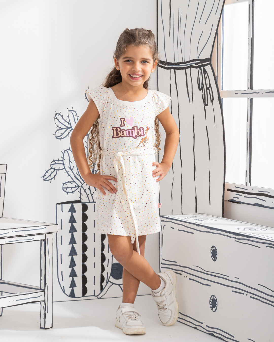 i love Bambi قميص نوم بناتي