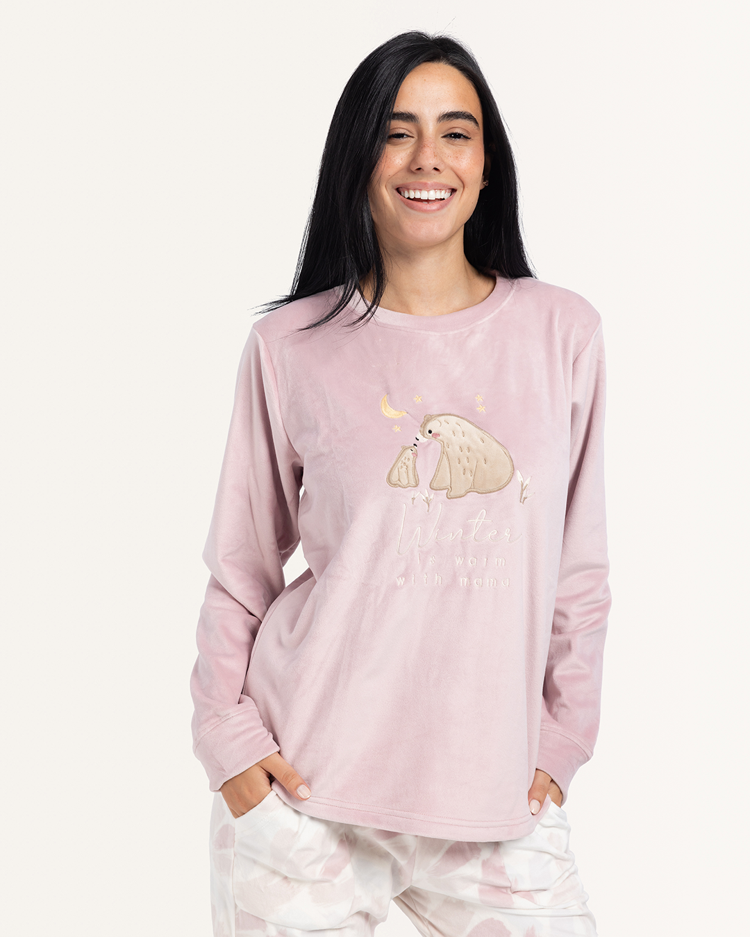 بيجاما بنطلون و توب كم طويل اصدقاء الشتاء