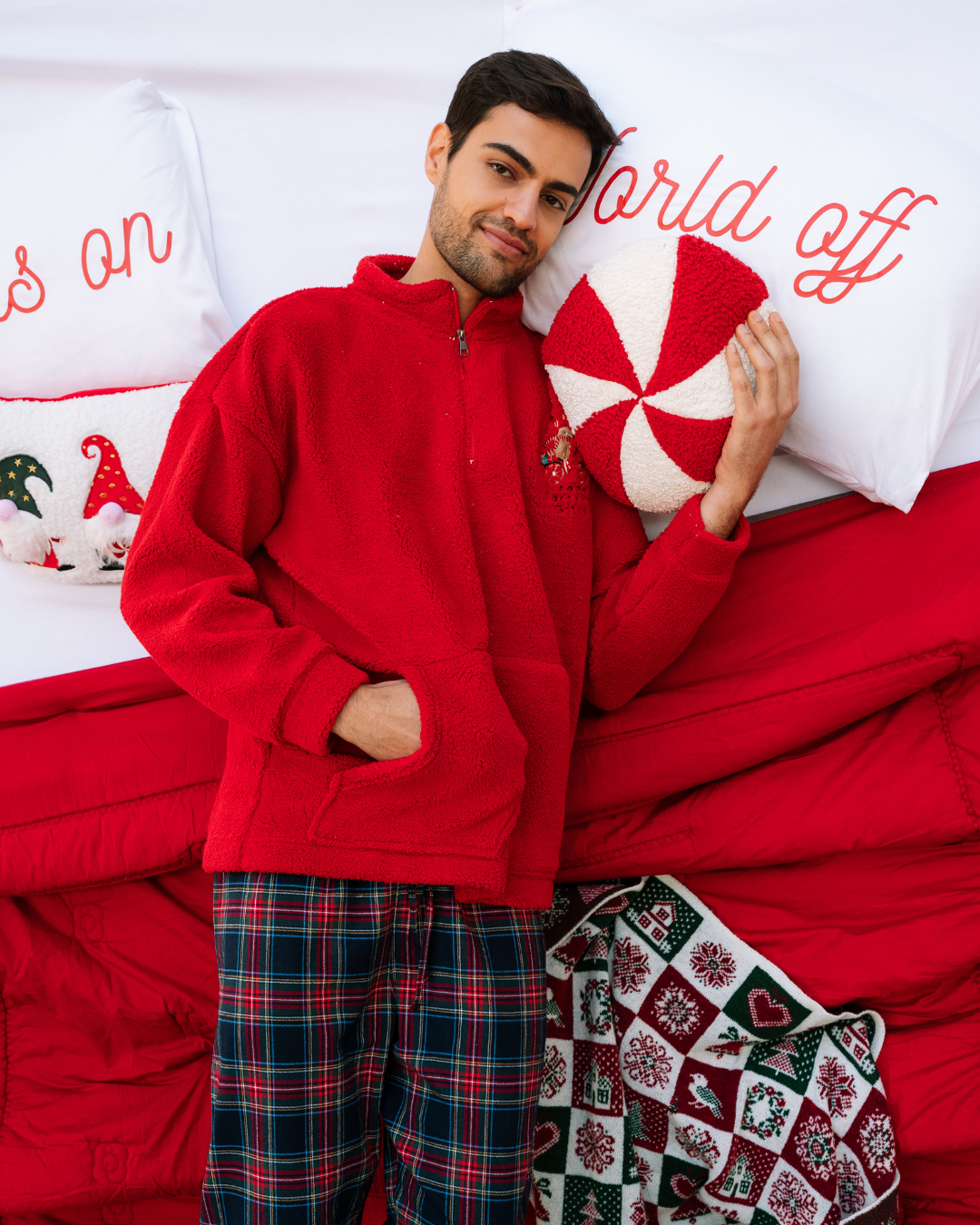 بيجاما رقبة عالية أجواء الكريسماس