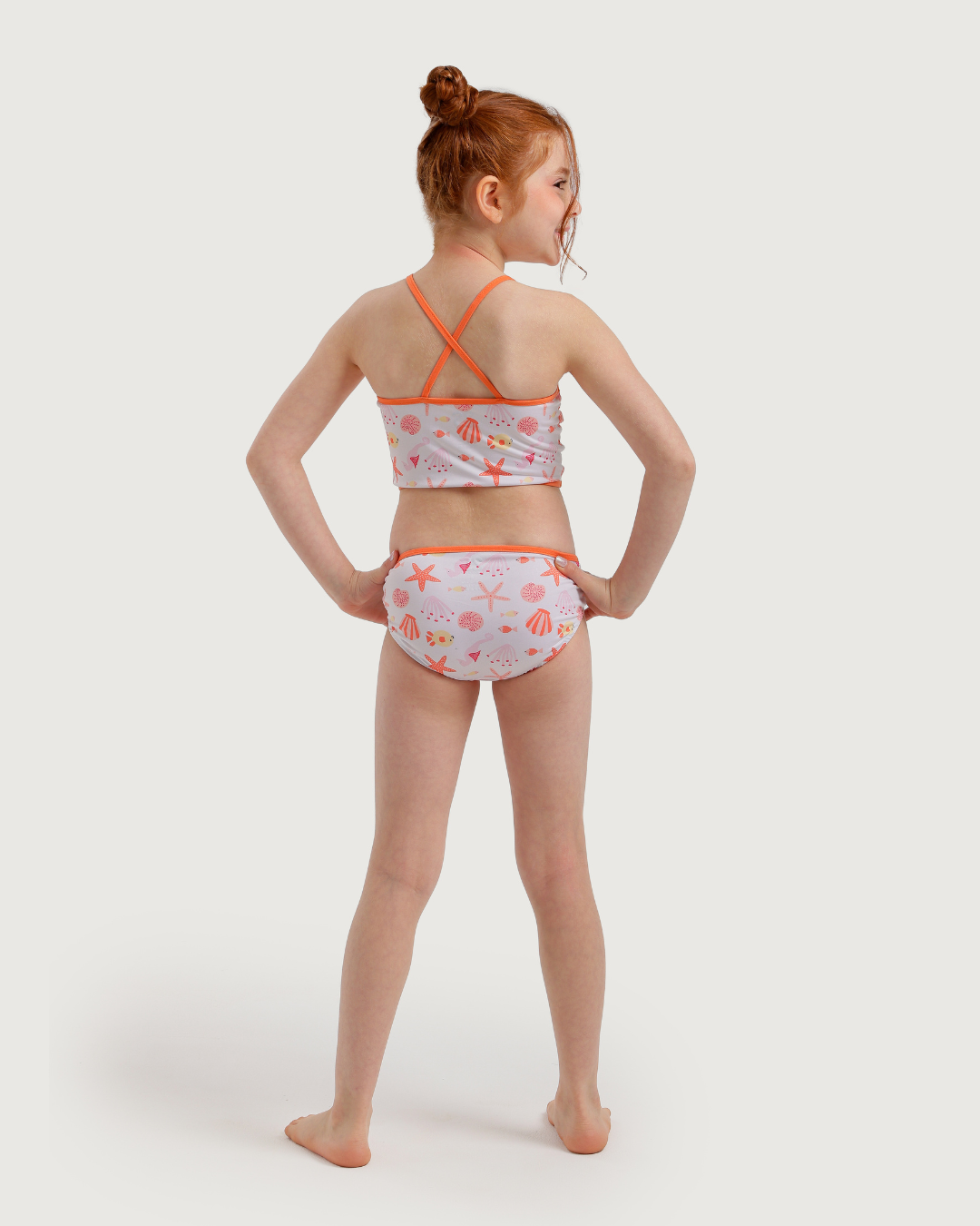 Girls' Two-Piece Seashell Swimsuit