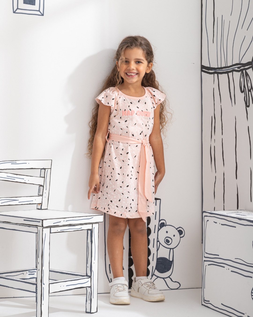 Nap Queen قميص نوم اطفالي بناتي مطبوع