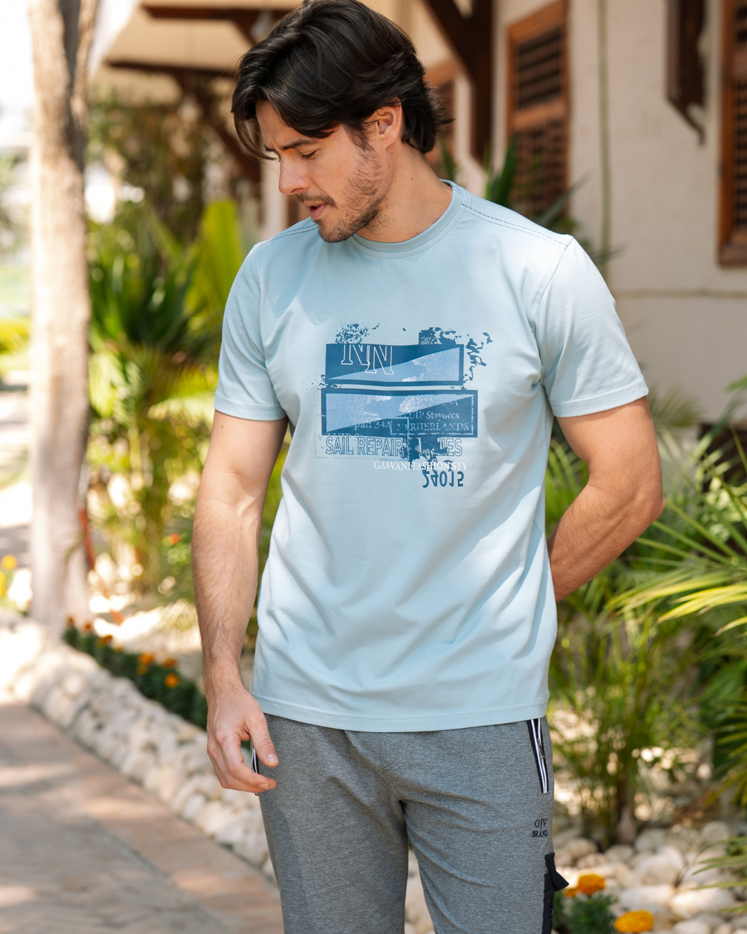 NN pajamas Men's text how much and shorts