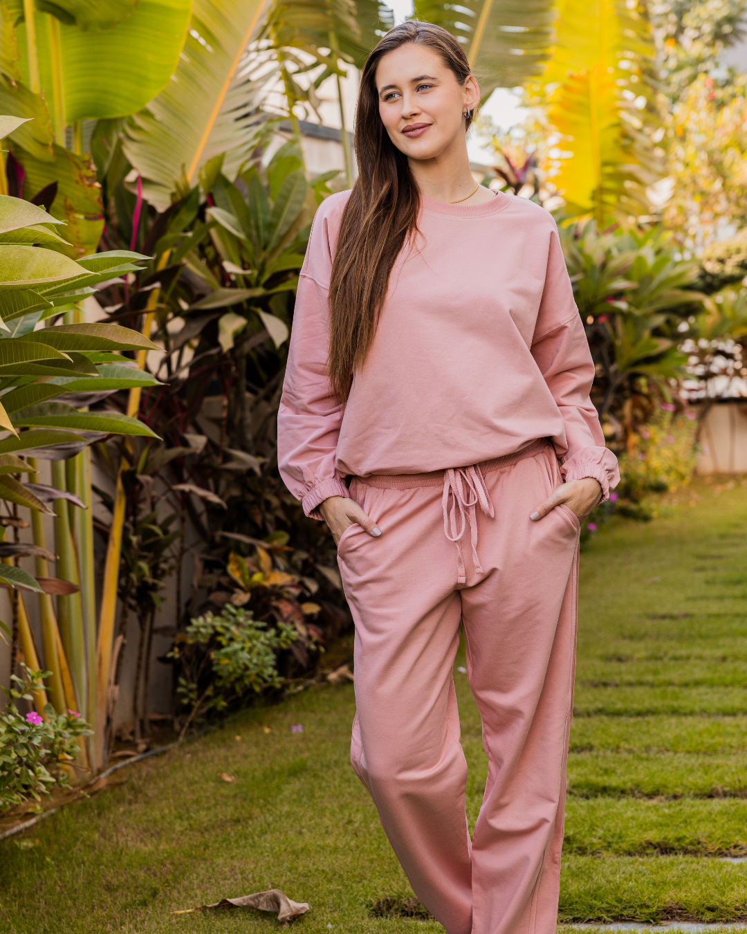 بيجامه حريمي اوفر سيز بشريط