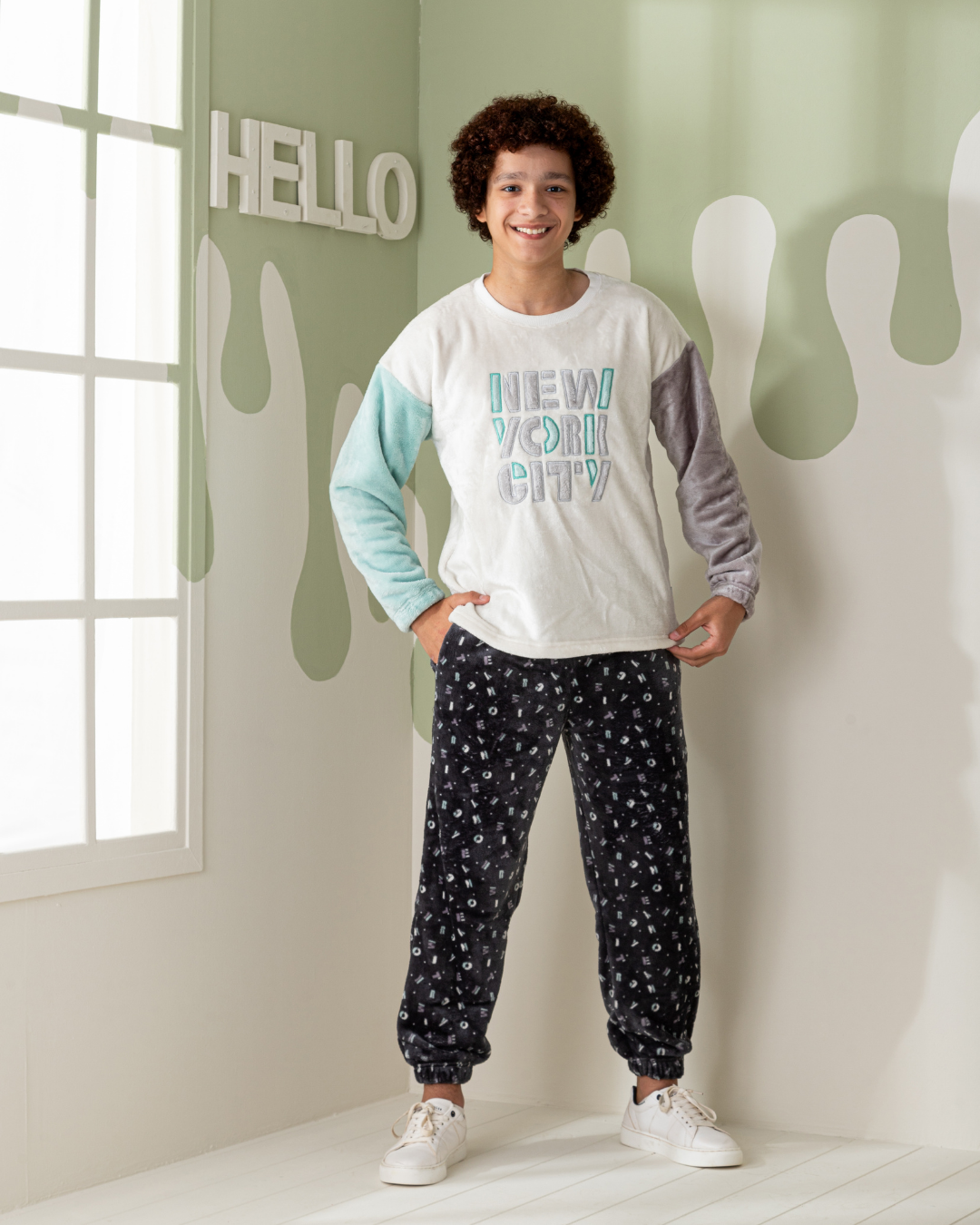 NYC Junior boys pajamas with sleeves and trousers