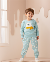 Ready for Adventure بيجاما اولادي سويتشرت وبنطلون مطبوع