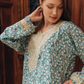 Floral viscose shirt with embroidered sleeves 12