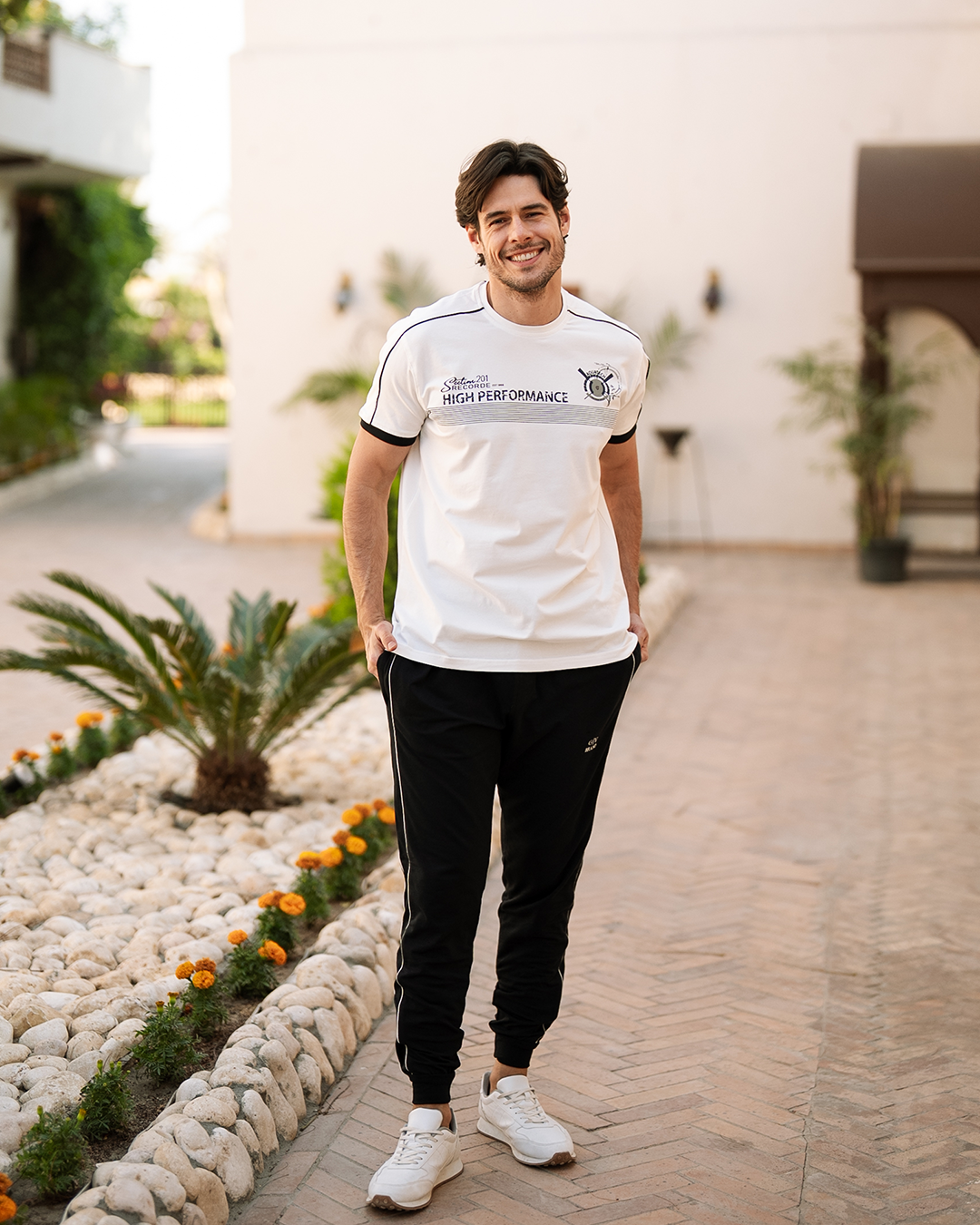 High performance بيجاما رجالي نص كم و بنطلون