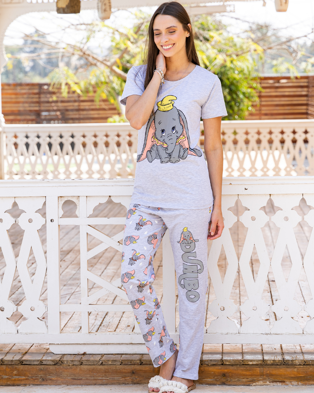 Women's pajamas, half sleeves, Dumbo pants