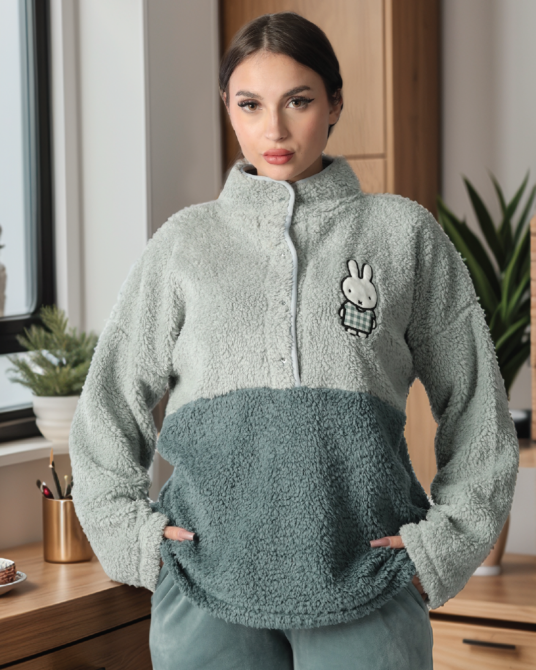 rabbit بيجاما حريمي فرو