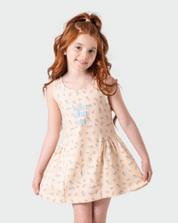 فستان مطبوع قطن