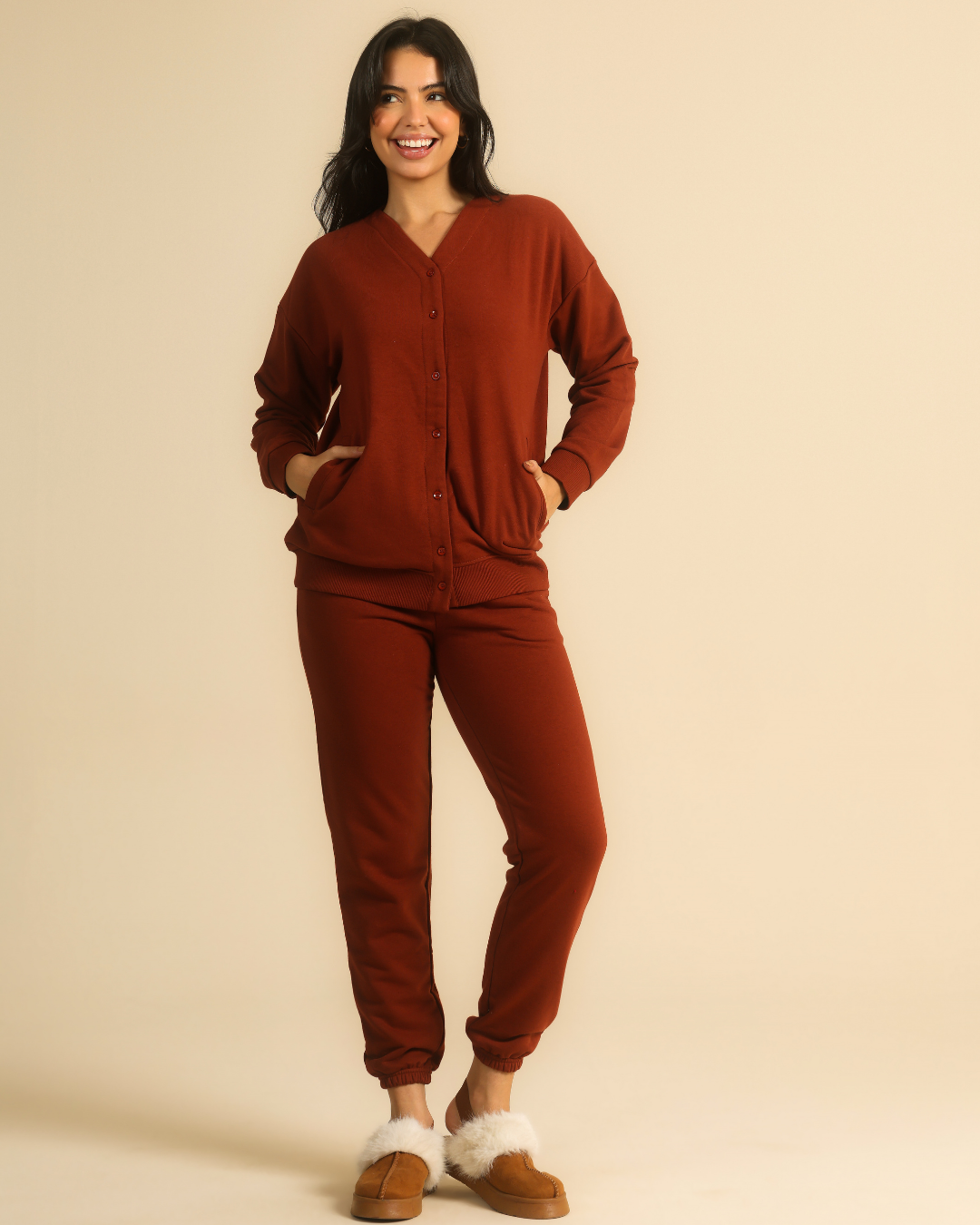 Get cozy women melton set