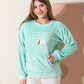 Holiday season bear girls' pajamas with a kangaroo pocket