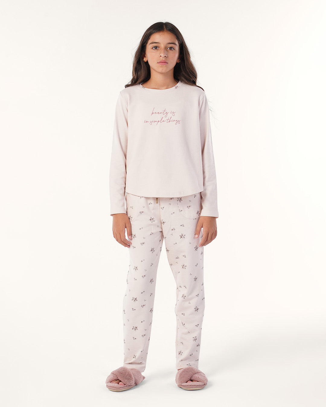 بيجاما بنطلون جاكارد و توب كًم طويل قنفيذ