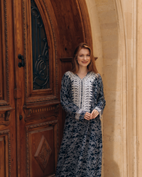 قميص فسكوز مشجر كم مطرز 13