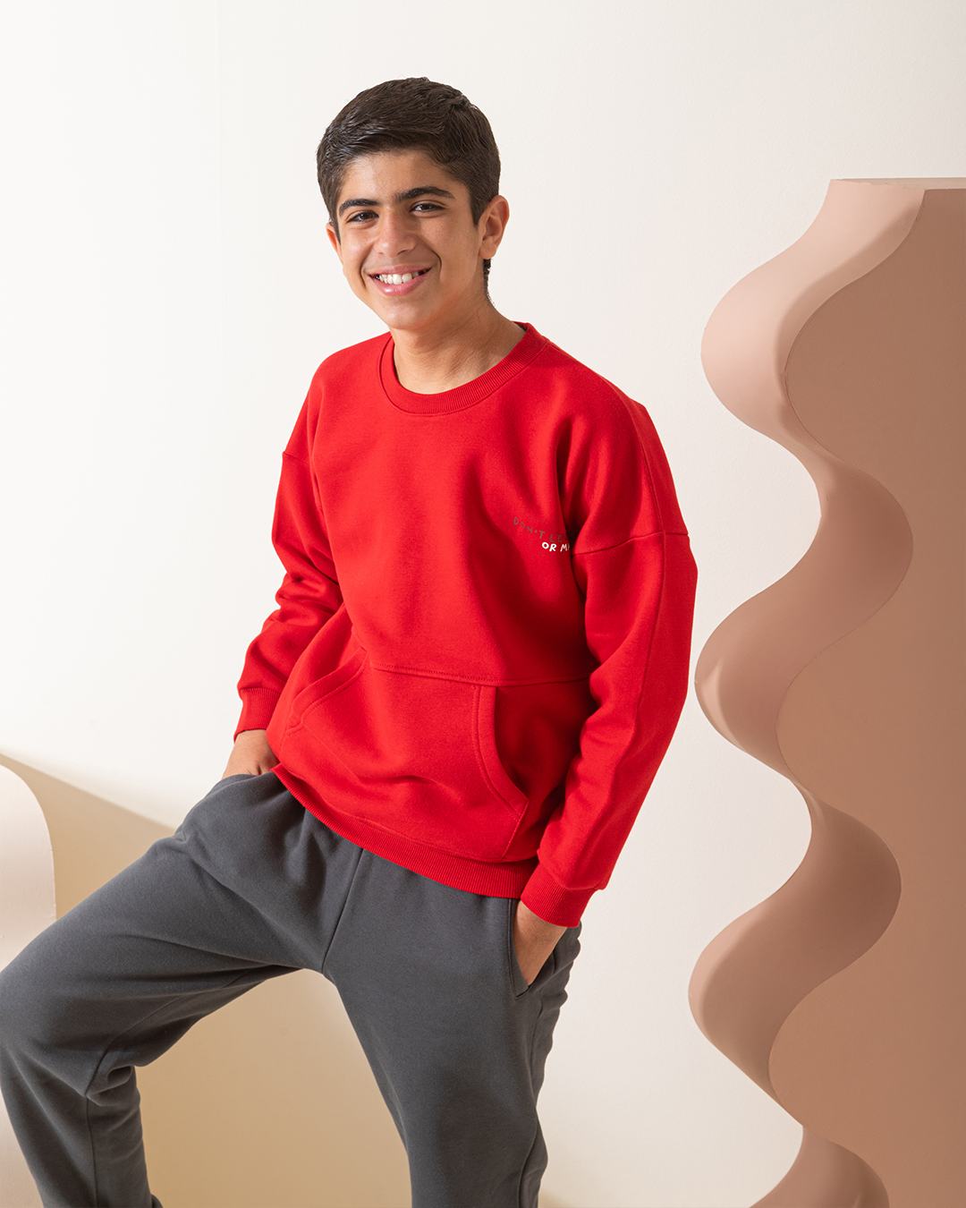 Boys Pajamas mixed fabrics with a print Don't look back