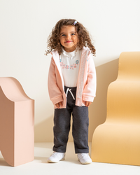 Natura بيجامه بناتي بودي+جاكيت بالكبيشون+بنطلون مطبوع