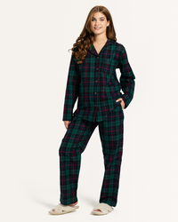 Plaid button up Pajama
