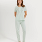 Women's pajamas with short legs and wide pants