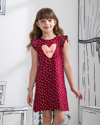 Love hearts girls nightgown