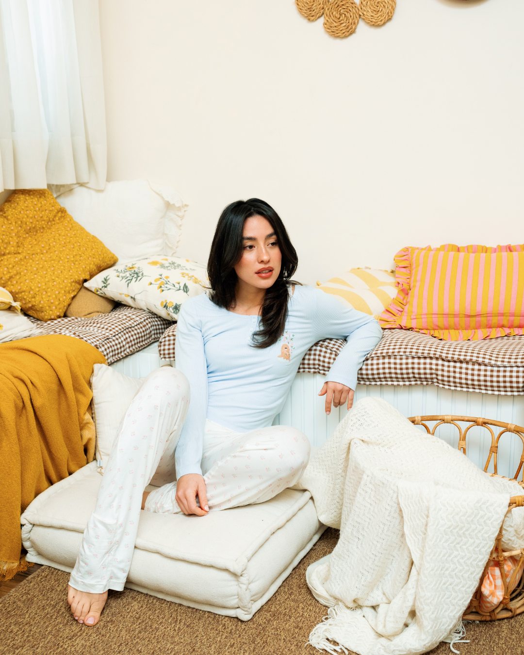 بيجاما حريمى 3 قطع كائنات الربيع