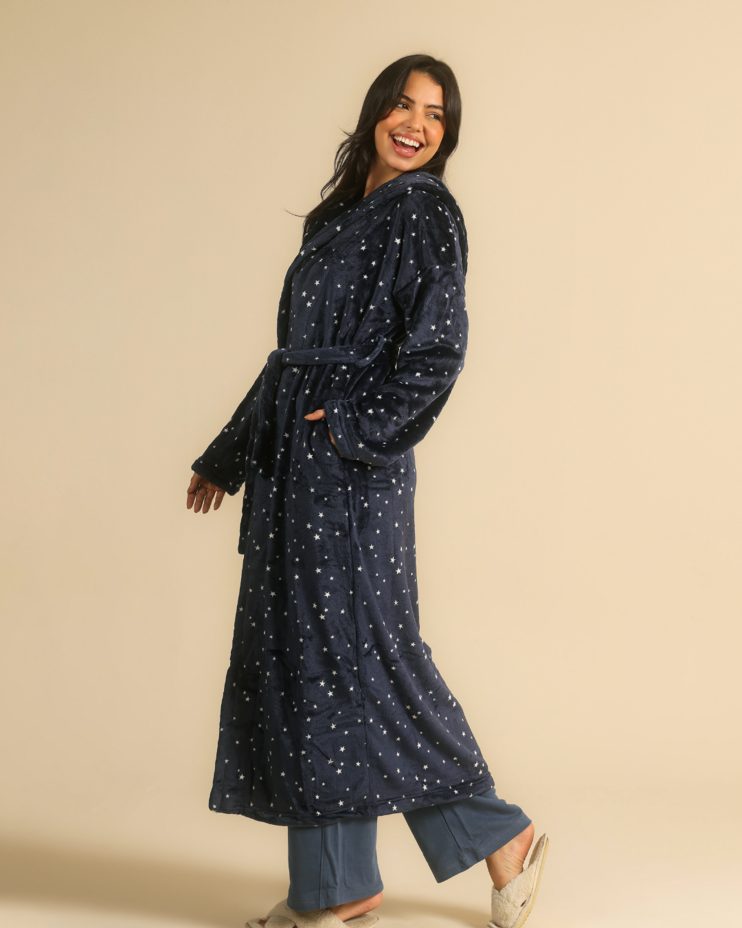Stary winter women robe