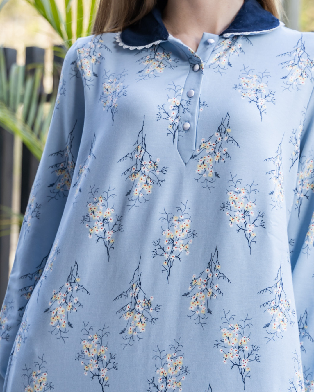 قميص نوم حريمي ميلتون مطبوع كوله ومرد