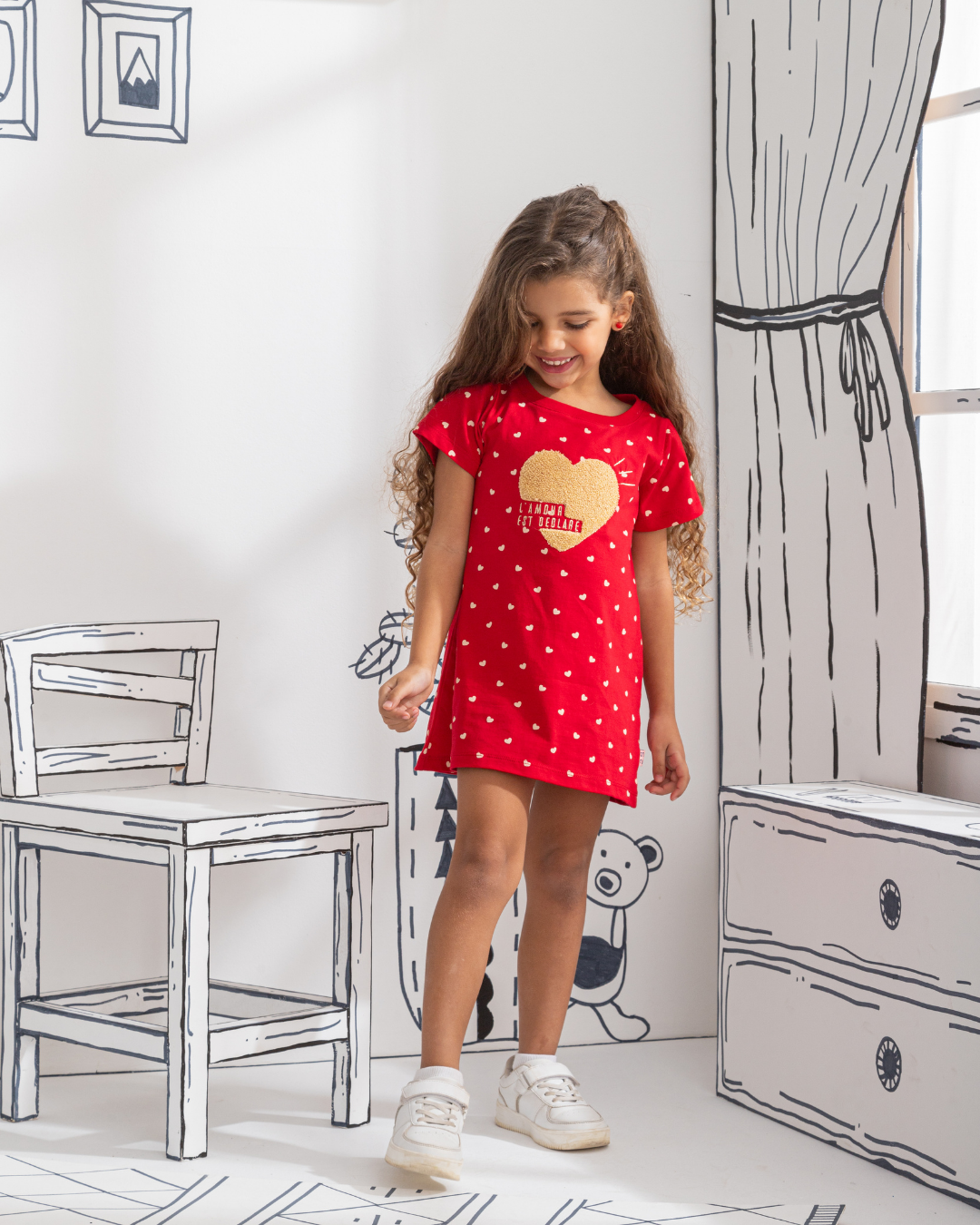 L'Amour girls half sleeve shirt