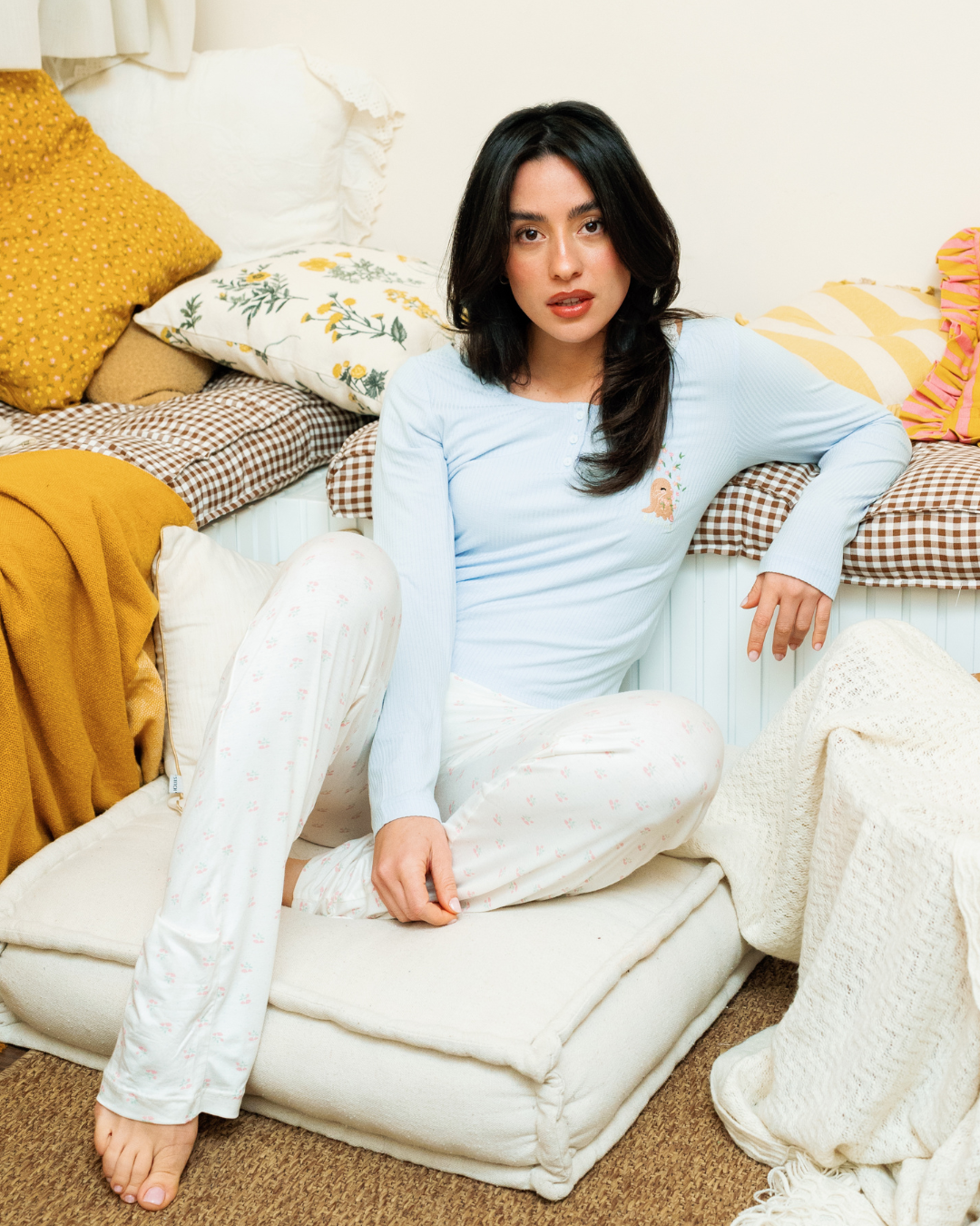 بيجاما حريمى 3 قطع كائنات الربيع