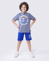 Amung S boys half sleeve pajamas and single laker print chest and shorts